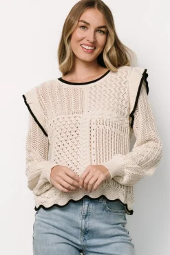 New Baltic Born Oleya Knit Sweater Top | Ivory