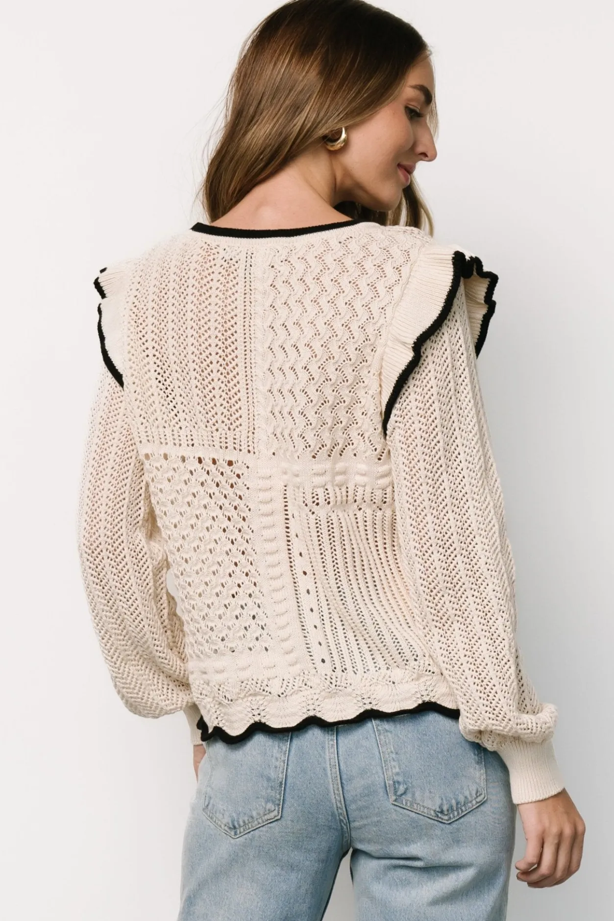 New Baltic Born Oleya Knit Sweater Top | Ivory