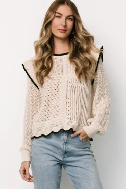 New Baltic Born Oleya Knit Sweater Top | Ivory