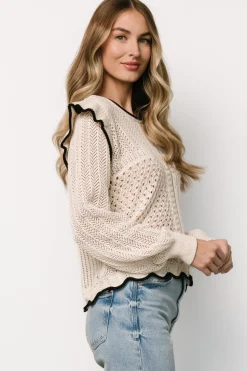 New Baltic Born Oleya Knit Sweater Top | Ivory