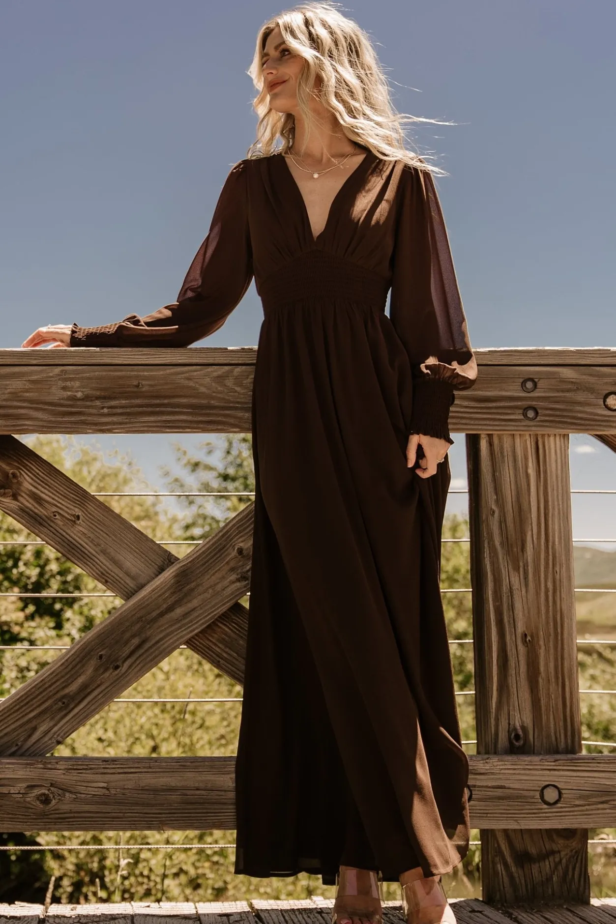 Hot Baltic Born Olivia Maxi Dress | Dark Brown DarkBrown