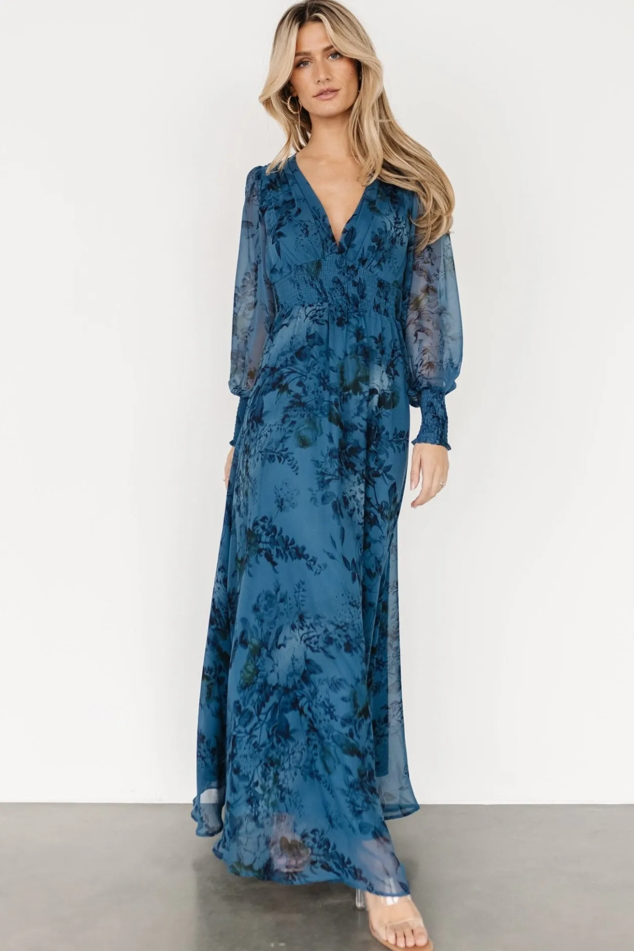 Best Baltic Born Olivia Maxi Dress | Deep Blue Floral DeepBlueFloral