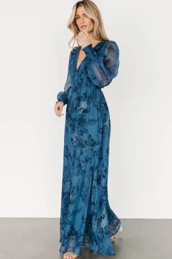 Best Baltic Born Olivia Maxi Dress | Deep Blue Floral DeepBlueFloral