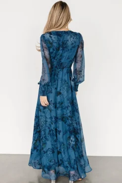 Best Baltic Born Olivia Maxi Dress | Deep Blue Floral DeepBlueFloral