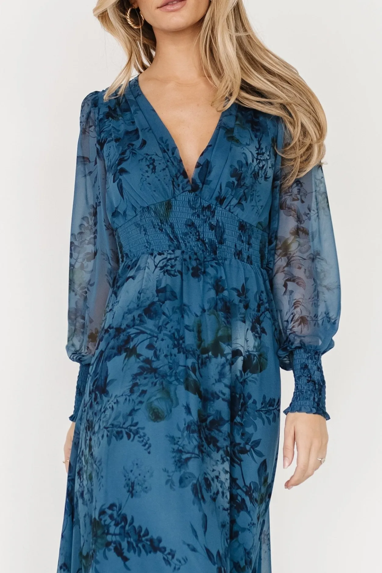 Best Baltic Born Olivia Maxi Dress | Deep Blue Floral DeepBlueFloral