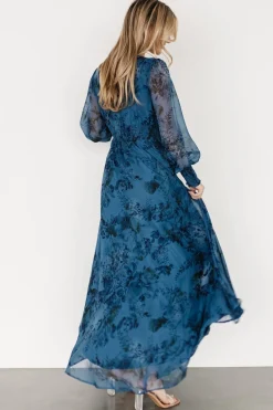 Best Baltic Born Olivia Maxi Dress | Deep Blue Floral DeepBlueFloral