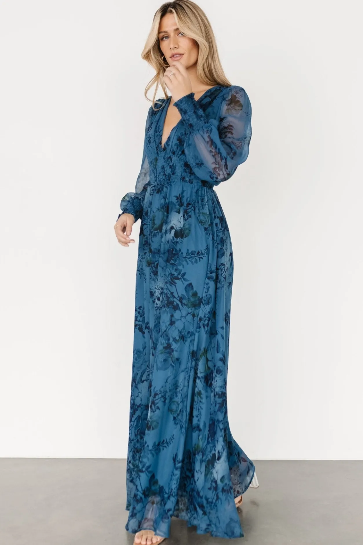 Best Baltic Born Olivia Maxi Dress | Deep Blue Floral DeepBlueFloral