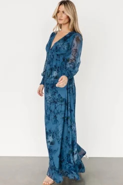 Best Baltic Born Olivia Maxi Dress | Deep Blue Floral DeepBlueFloral
