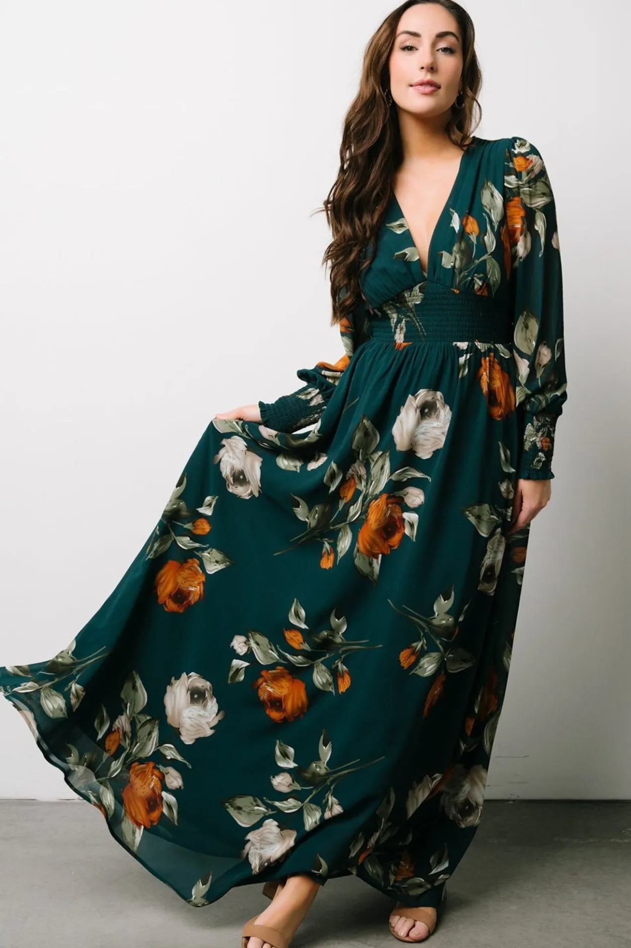 Hot Baltic Born Olivia Maxi Dress | Deep Topaz Floral DeepTopazFloral