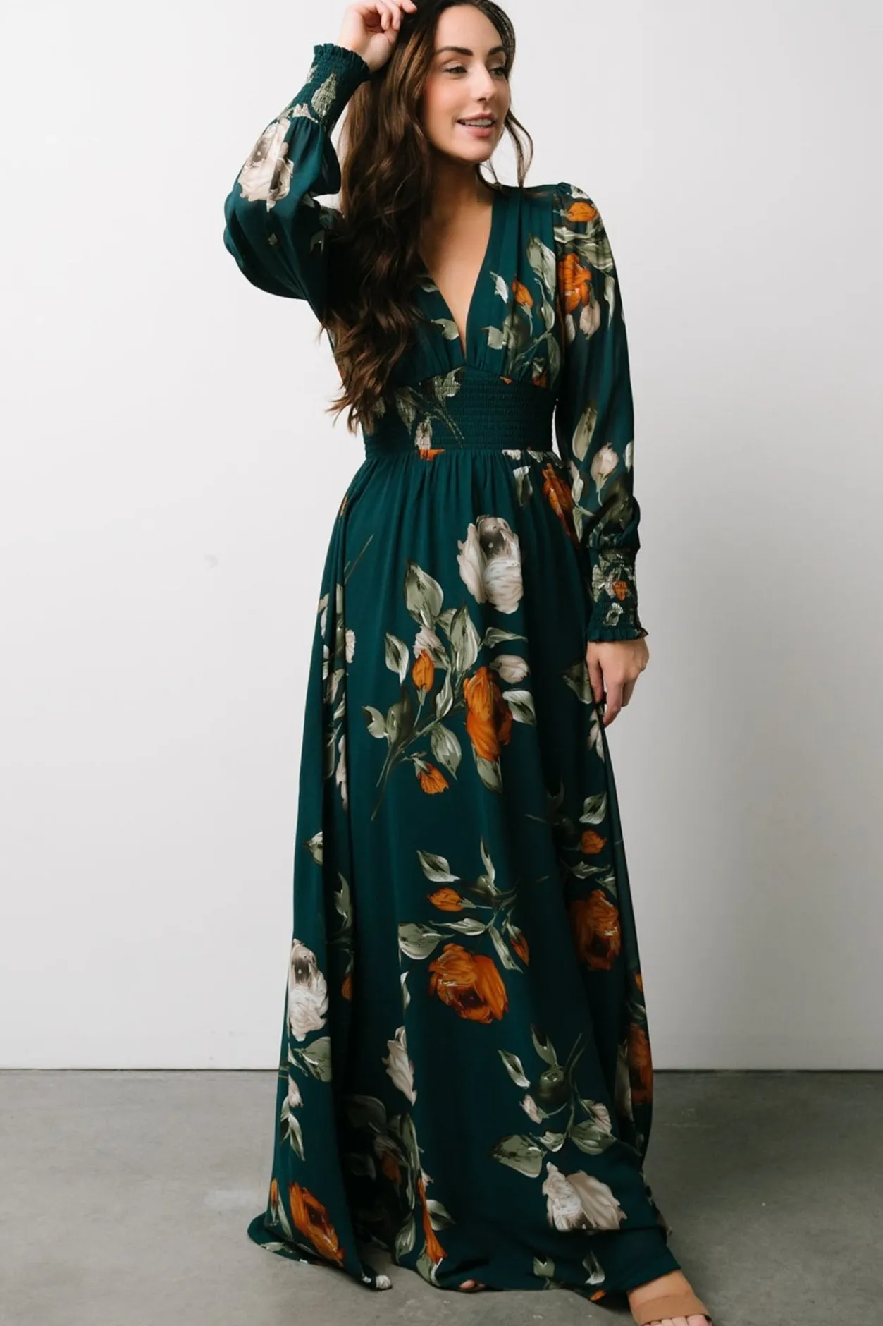 Hot Baltic Born Olivia Maxi Dress | Deep Topaz Floral DeepTopazFloral