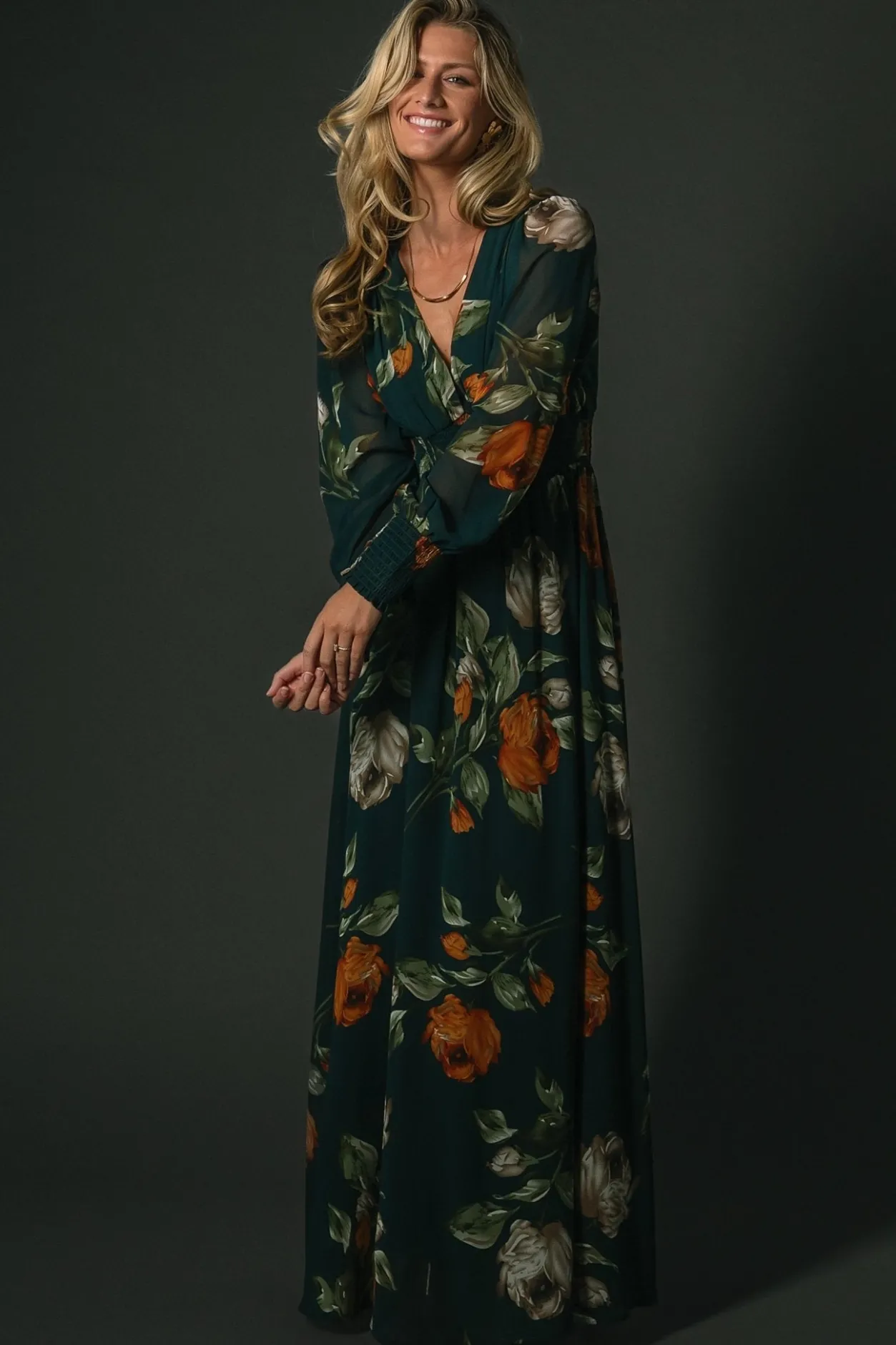 Hot Baltic Born Olivia Maxi Dress | Deep Topaz Floral DeepTopazFloral