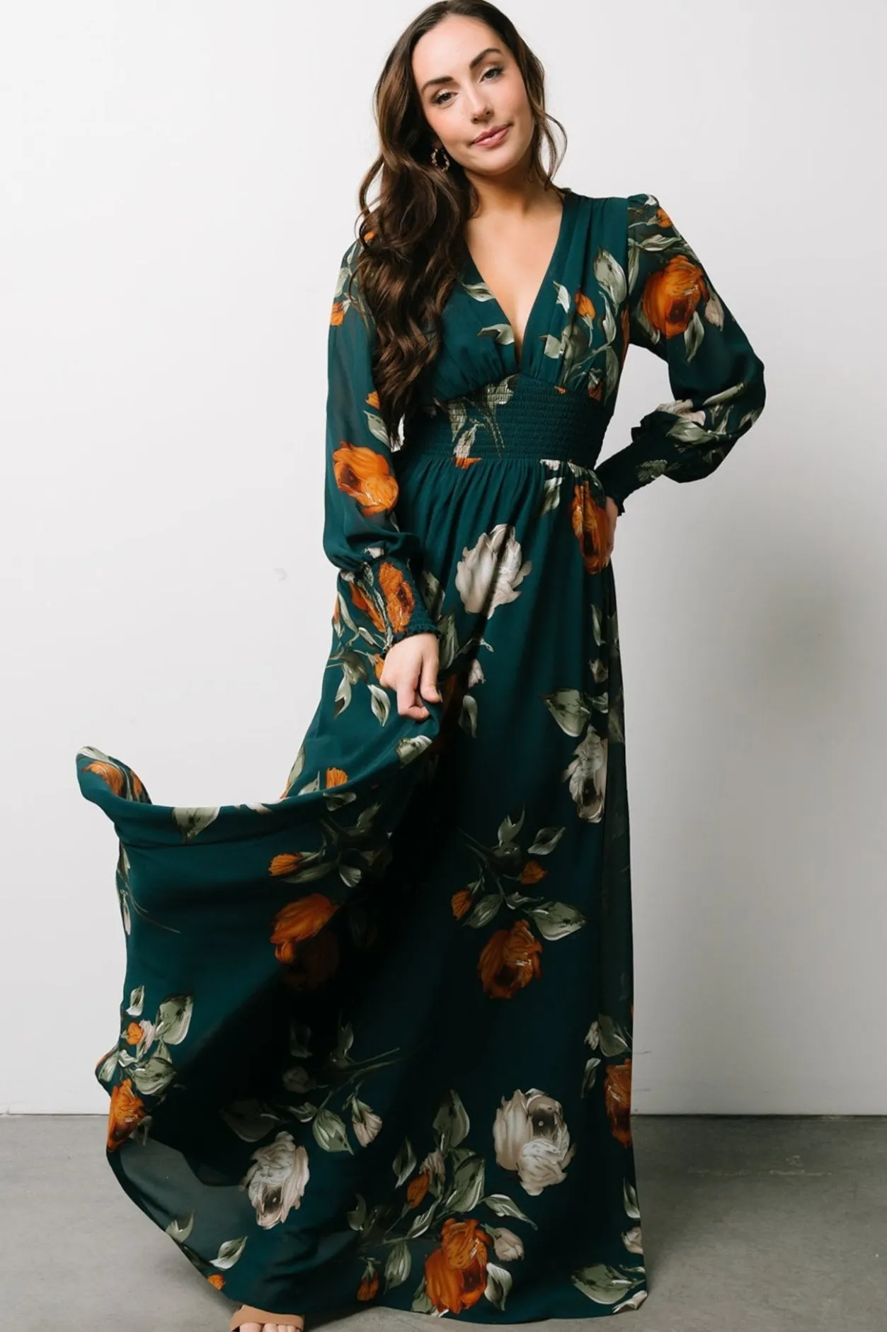 Hot Baltic Born Olivia Maxi Dress | Deep Topaz Floral DeepTopazFloral