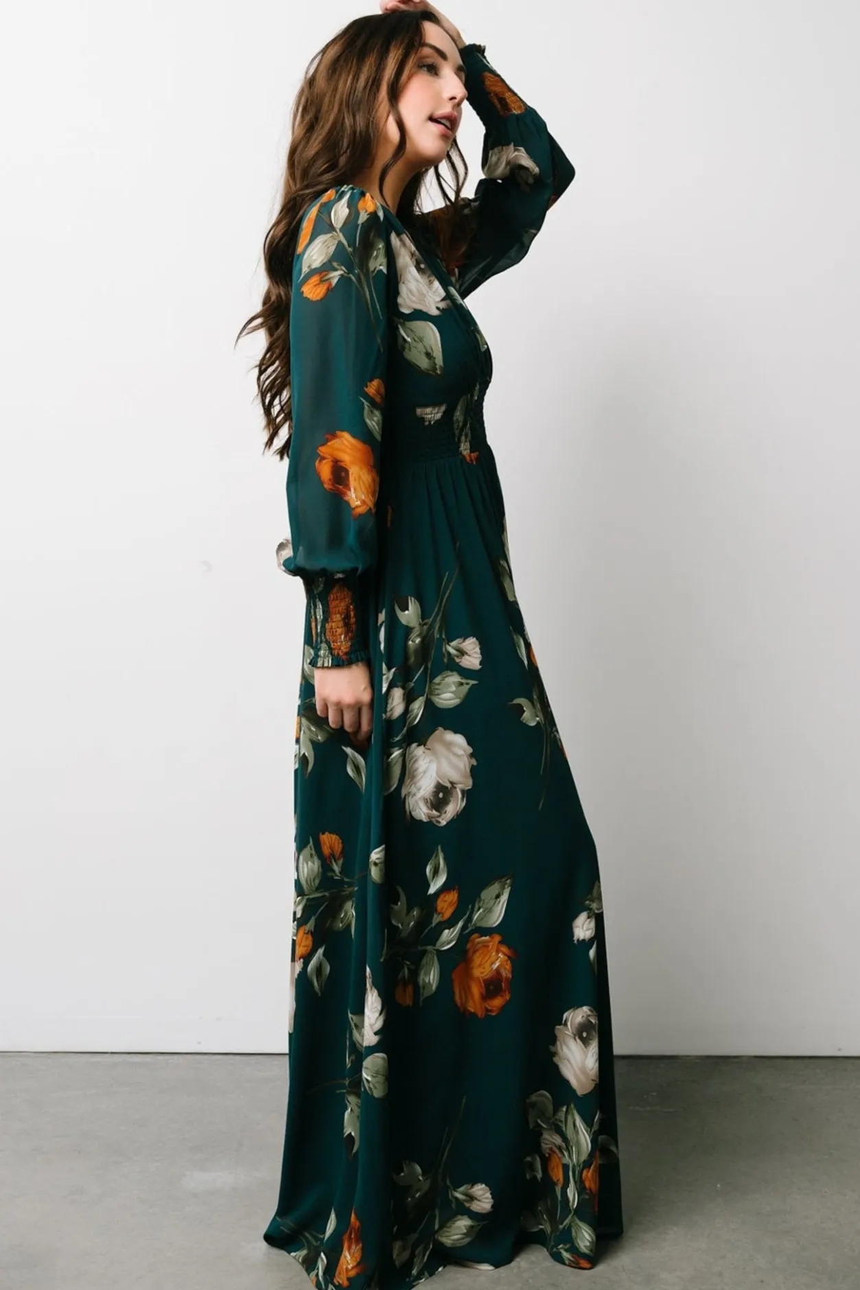 Hot Baltic Born Olivia Maxi Dress | Deep Topaz Floral DeepTopazFloral