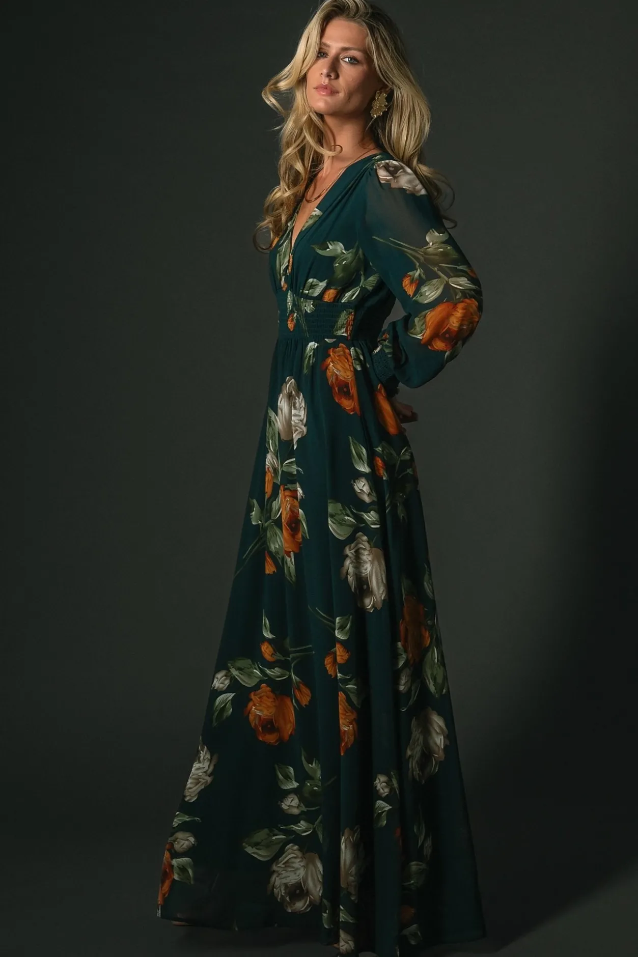 Hot Baltic Born Olivia Maxi Dress | Deep Topaz Floral DeepTopazFloral