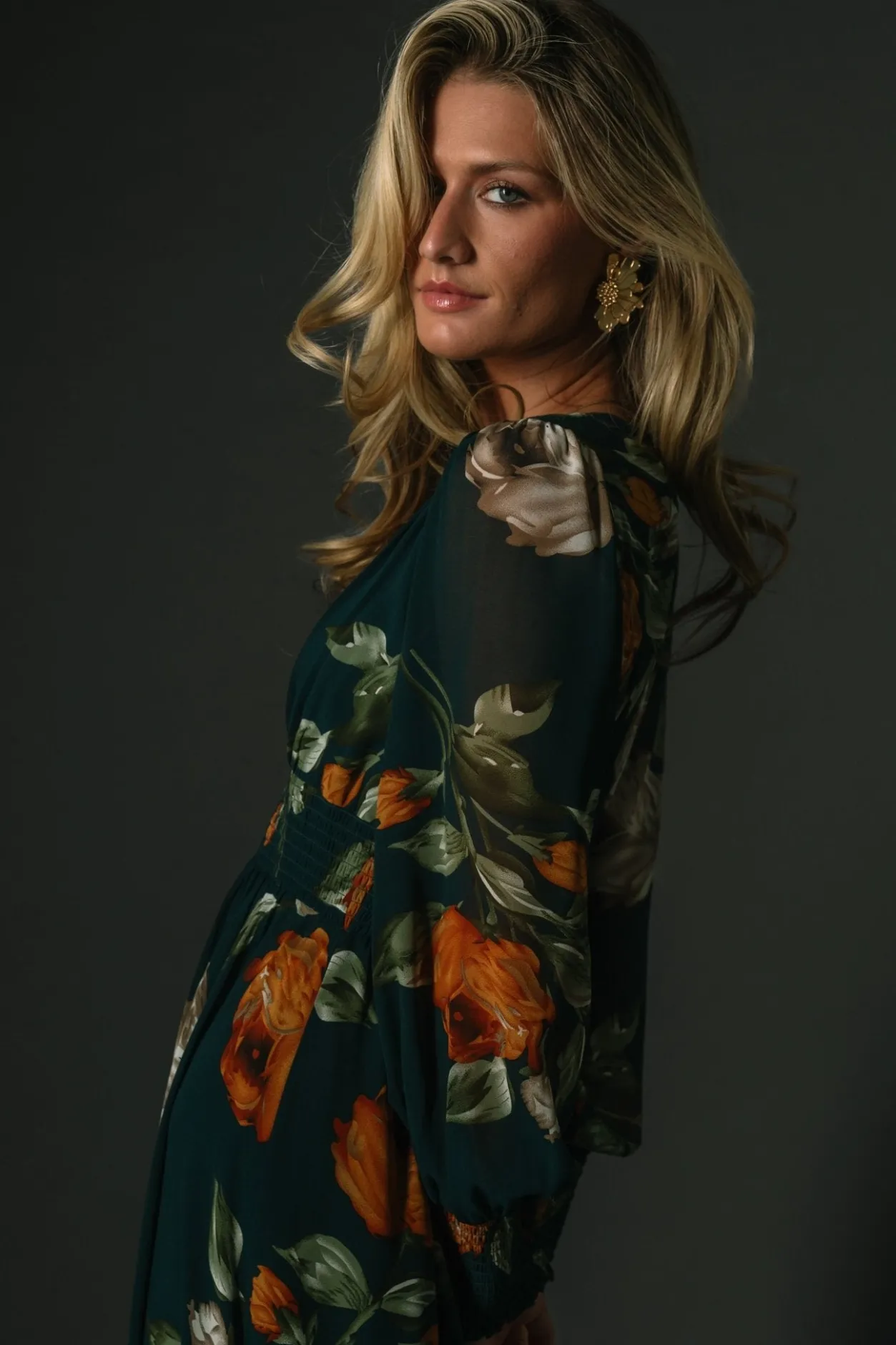 Hot Baltic Born Olivia Maxi Dress | Deep Topaz Floral DeepTopazFloral