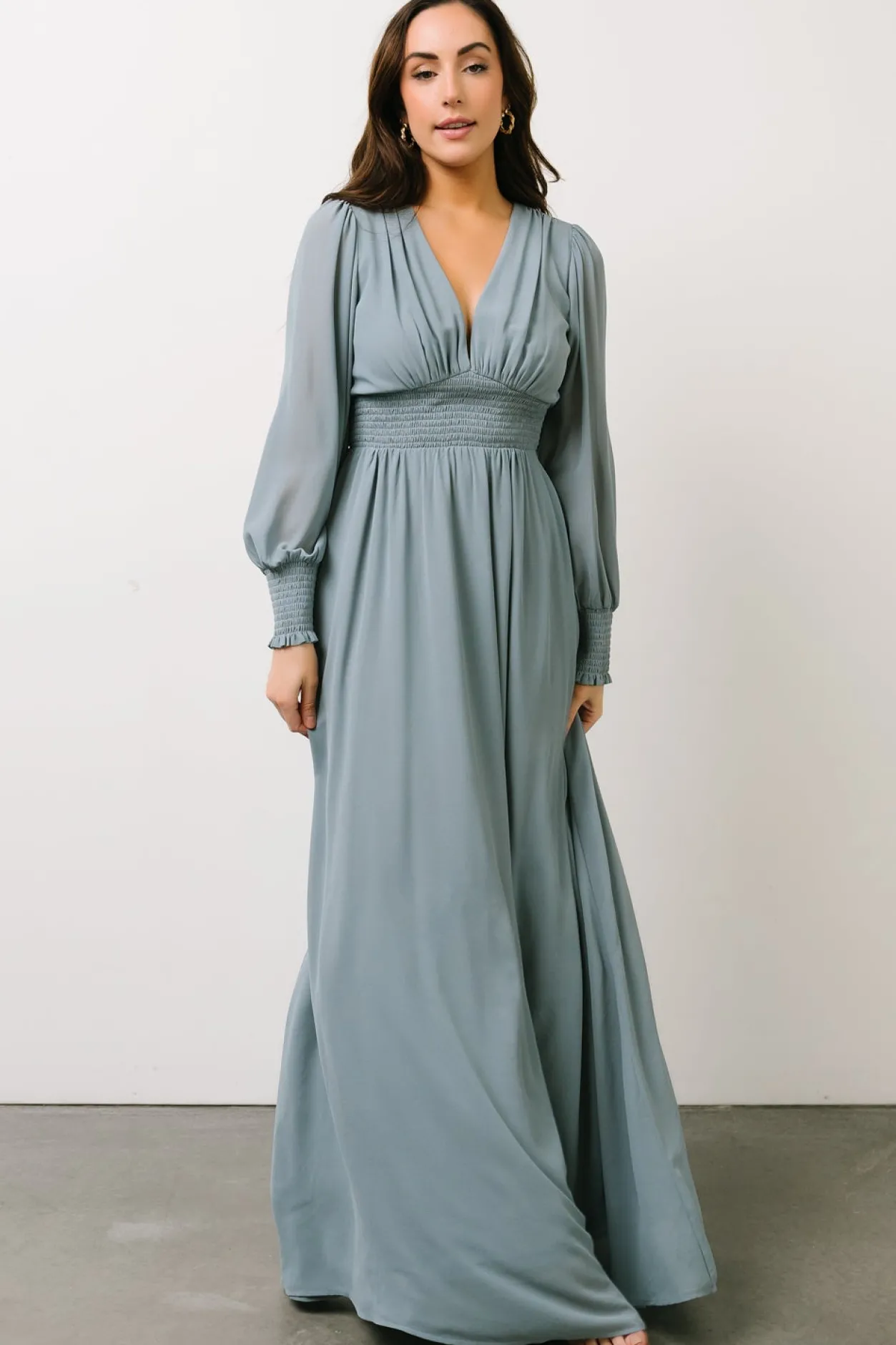 Hot Baltic Born Olivia Maxi Dress | Dusty Blue DustyBlue