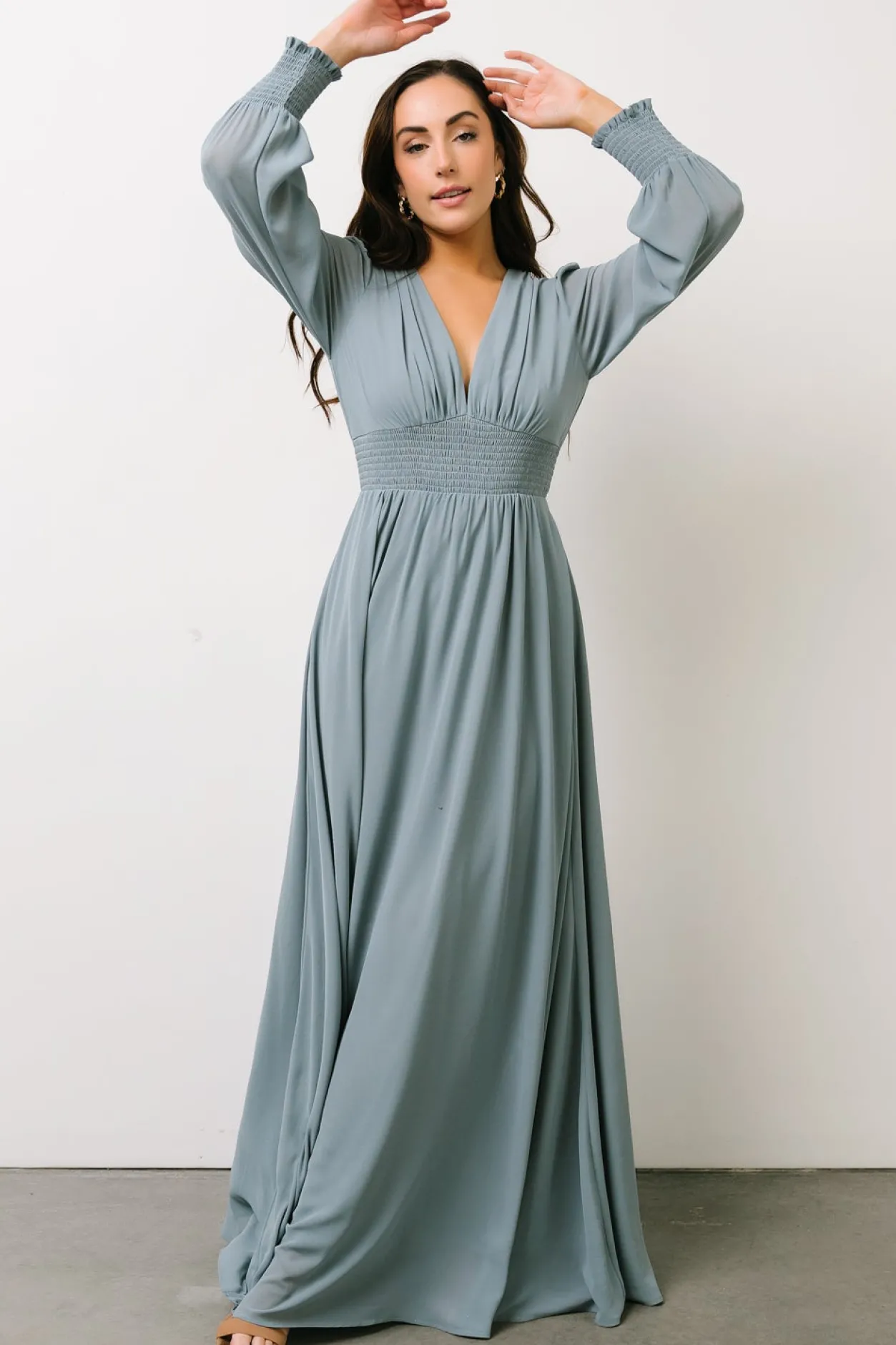 Hot Baltic Born Olivia Maxi Dress | Dusty Blue DustyBlue
