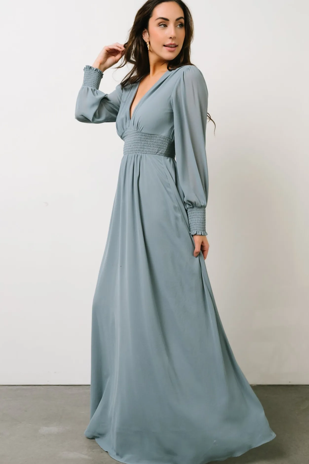 Hot Baltic Born Olivia Maxi Dress | Dusty Blue DustyBlue