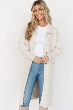 Online Baltic Born Ontario Long Button Cardigan | Oatmeal
