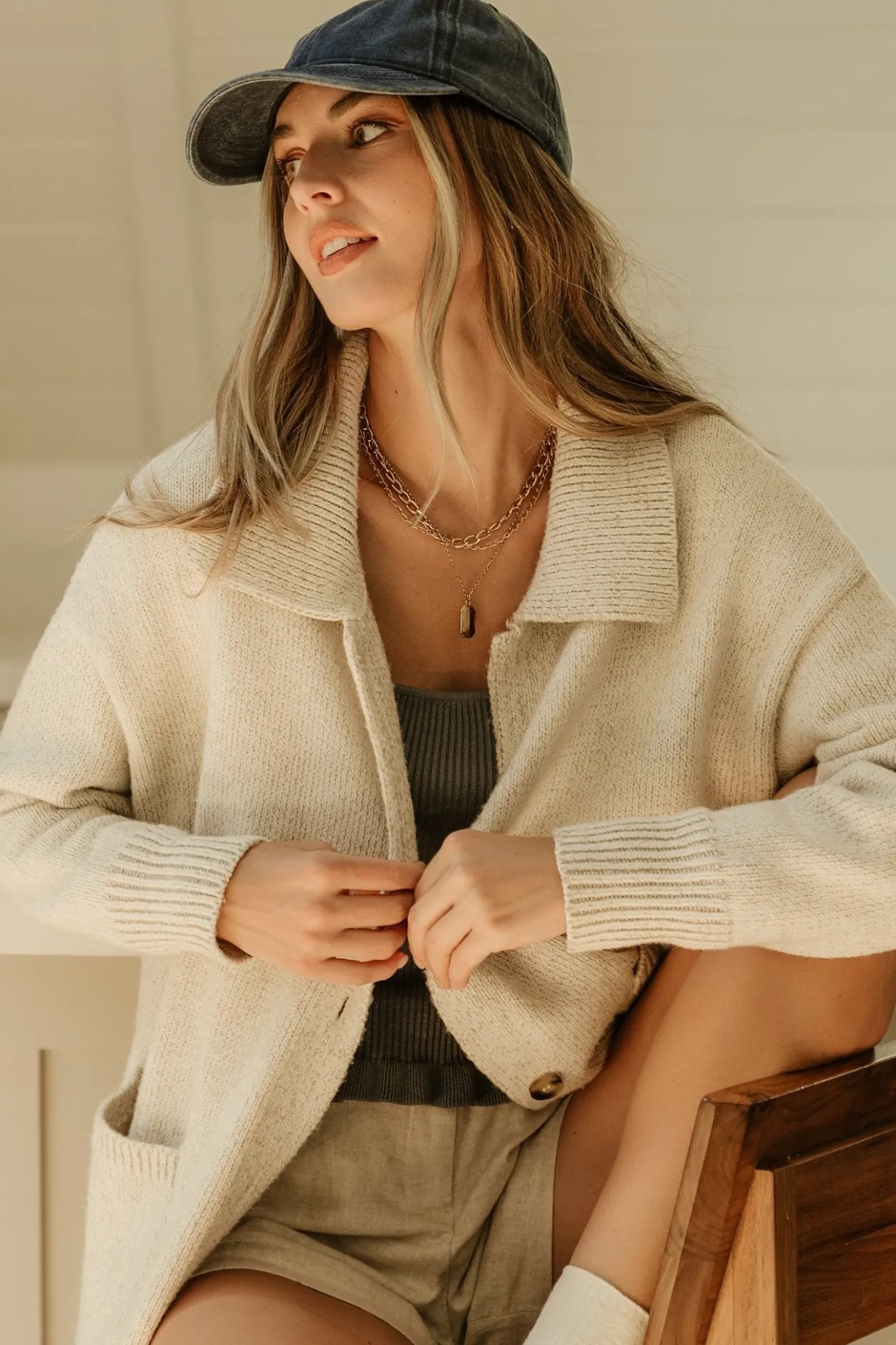 Online Baltic Born Ontario Long Button Cardigan | Oatmeal