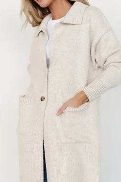 Online Baltic Born Ontario Long Button Cardigan | Oatmeal