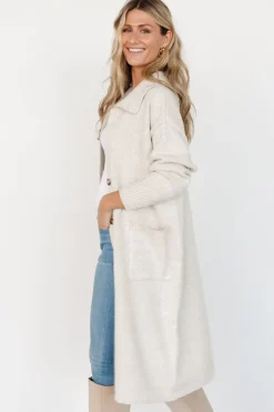 Online Baltic Born Ontario Long Button Cardigan | Oatmeal
