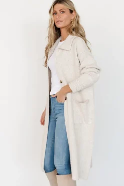 Online Baltic Born Ontario Long Button Cardigan | Oatmeal