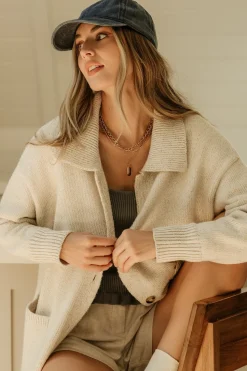 Online Baltic Born Ontario Long Button Cardigan | Oatmeal