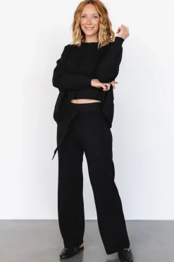 Best Baltic Born Owen Waffle Sweater Top | Black