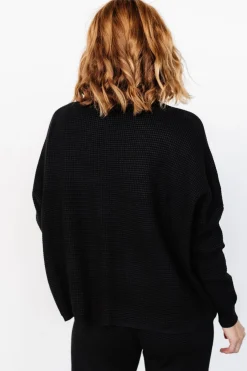 Best Baltic Born Owen Waffle Sweater Top | Black