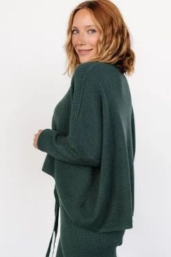 Fashion Baltic Born Owen Waffle Sweater Top | Green