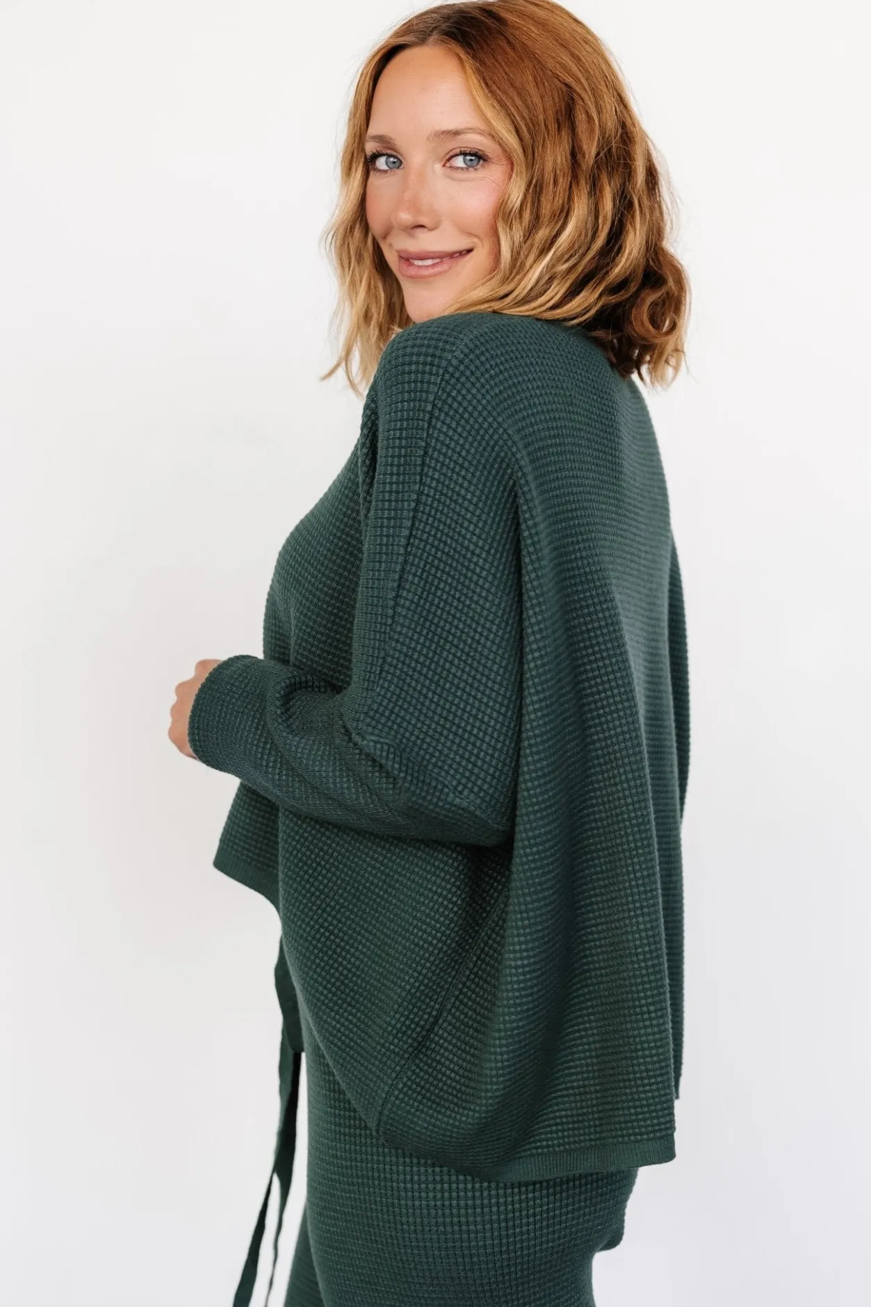 Fashion Baltic Born Owen Waffle Sweater Top | Green