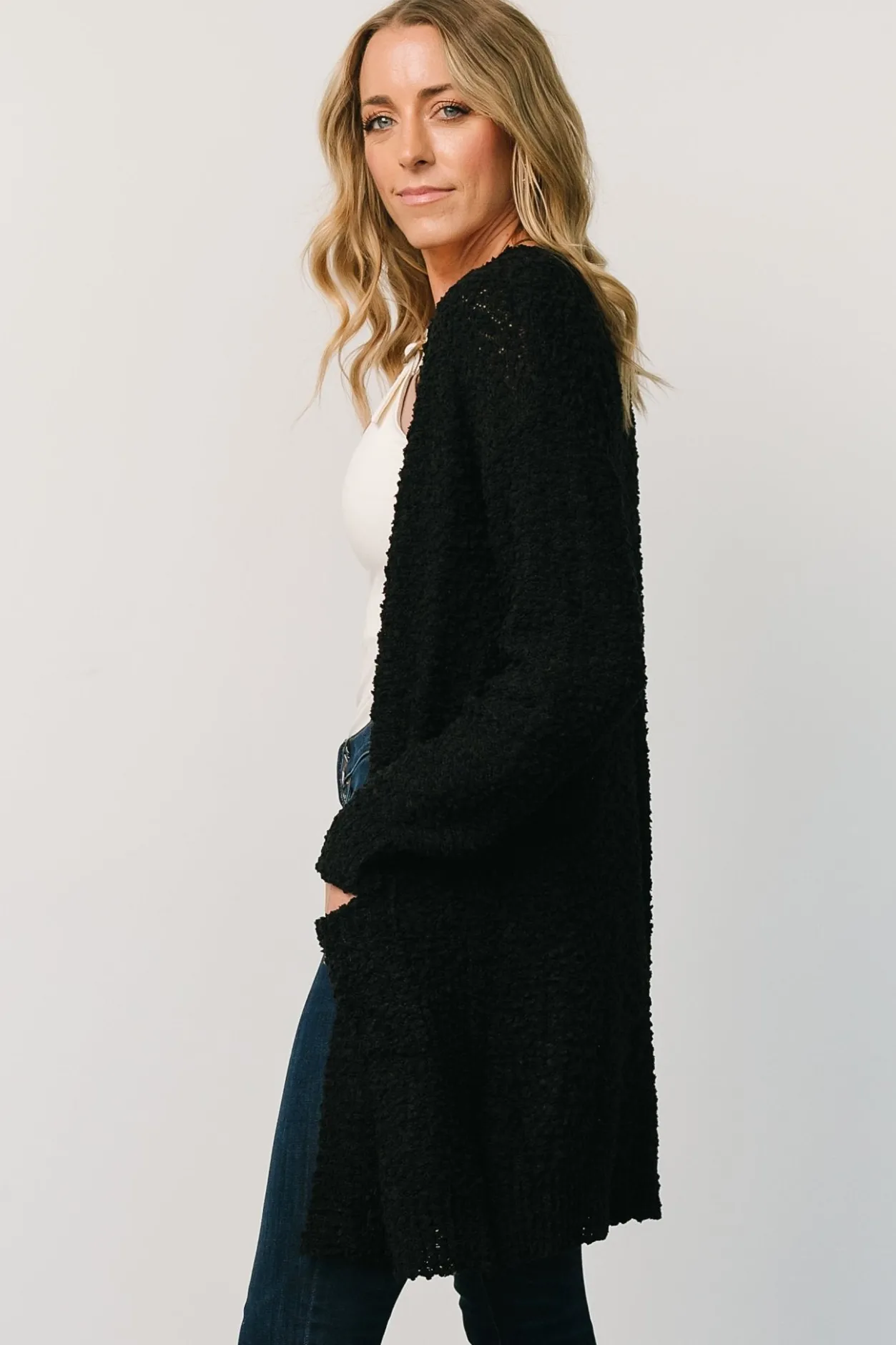 Outlet Baltic Born Oxford Pocket Cardigan | Black