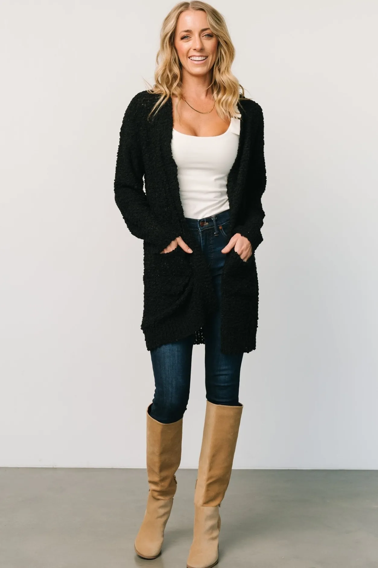 Outlet Baltic Born Oxford Pocket Cardigan | Black