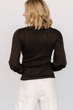 New Baltic Born Padma Shimmer Sweater Top | Chocolate