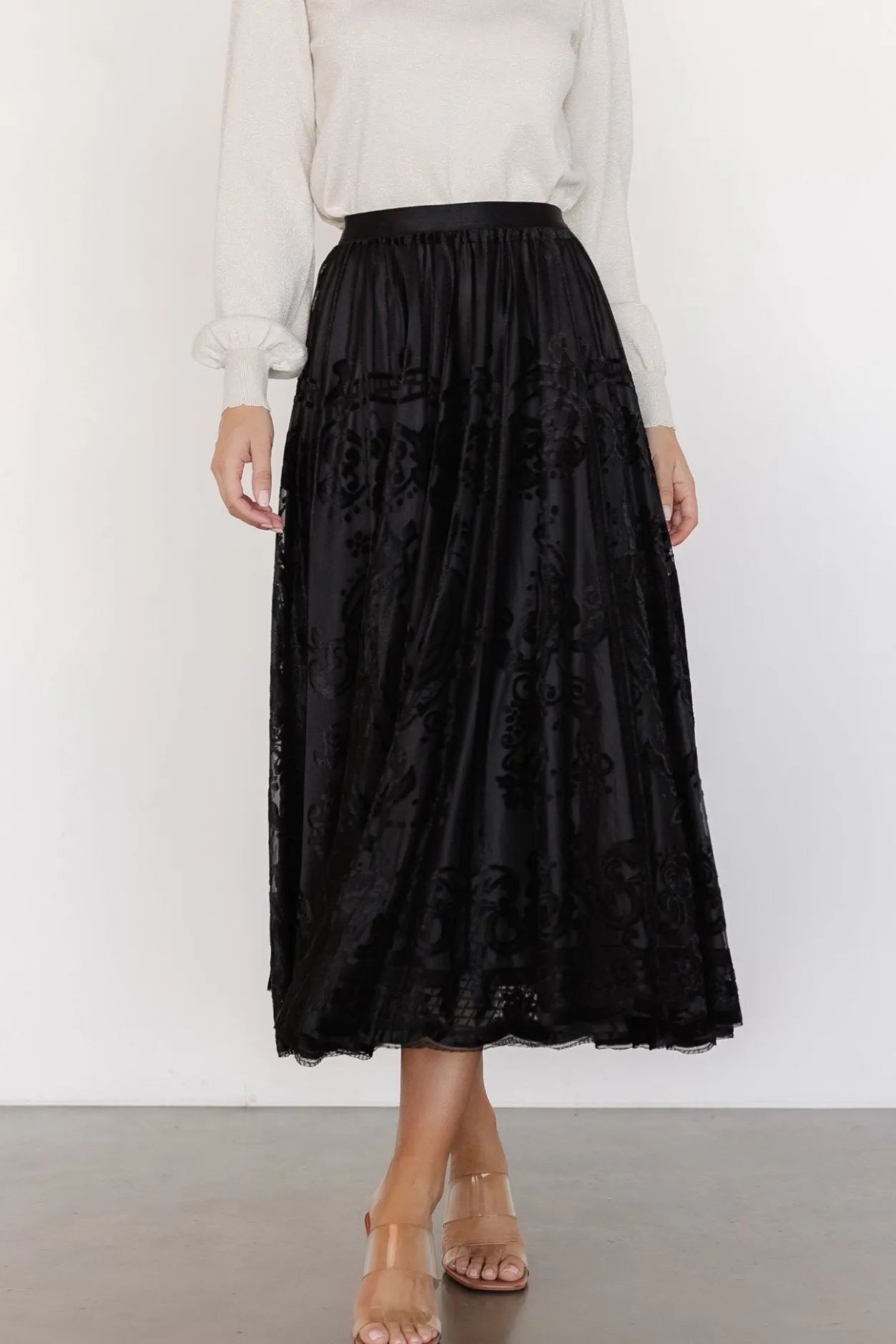 Online Baltic Born Palini Velvet Skirt | Black