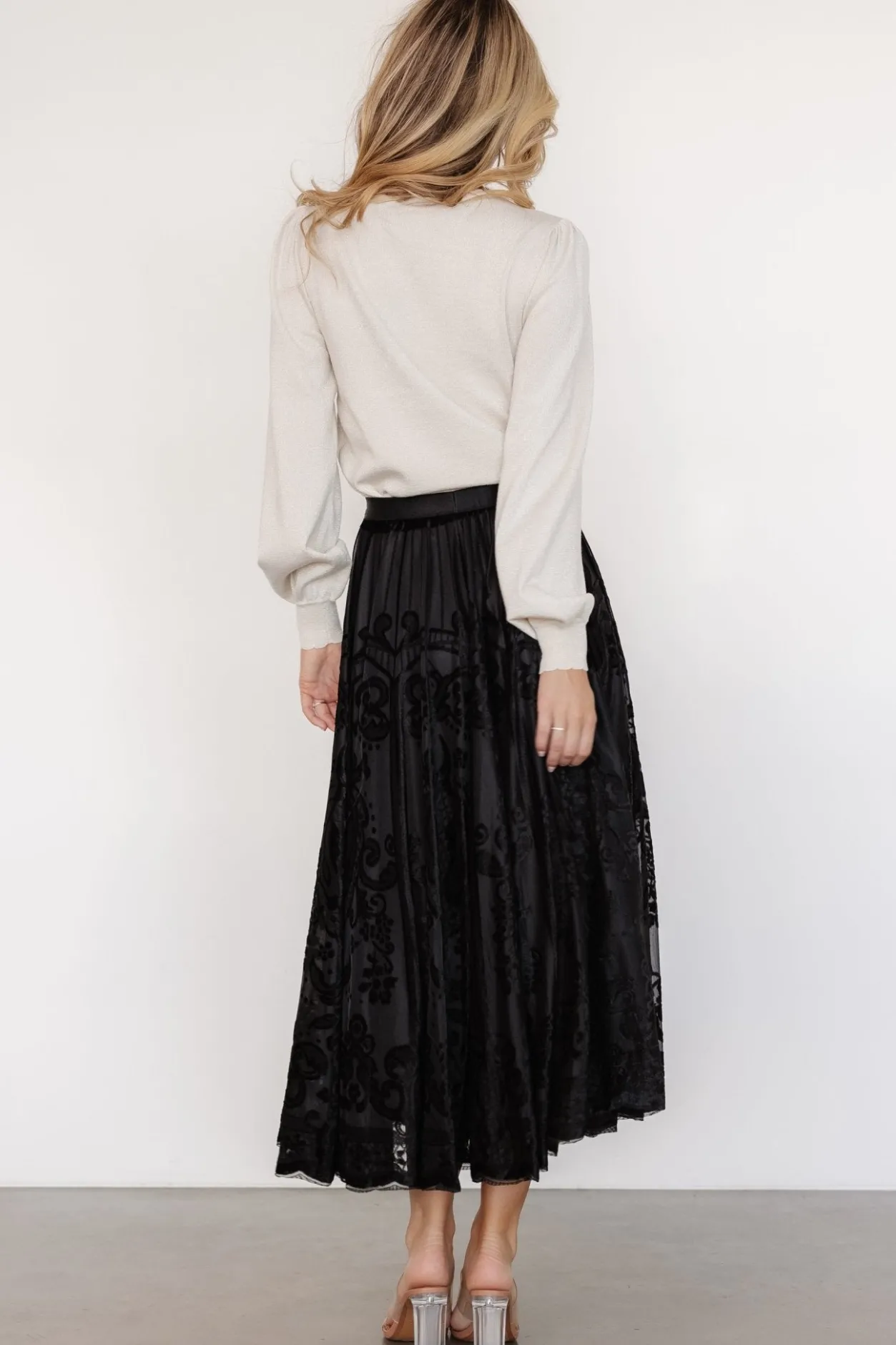 Online Baltic Born Palini Velvet Skirt | Black