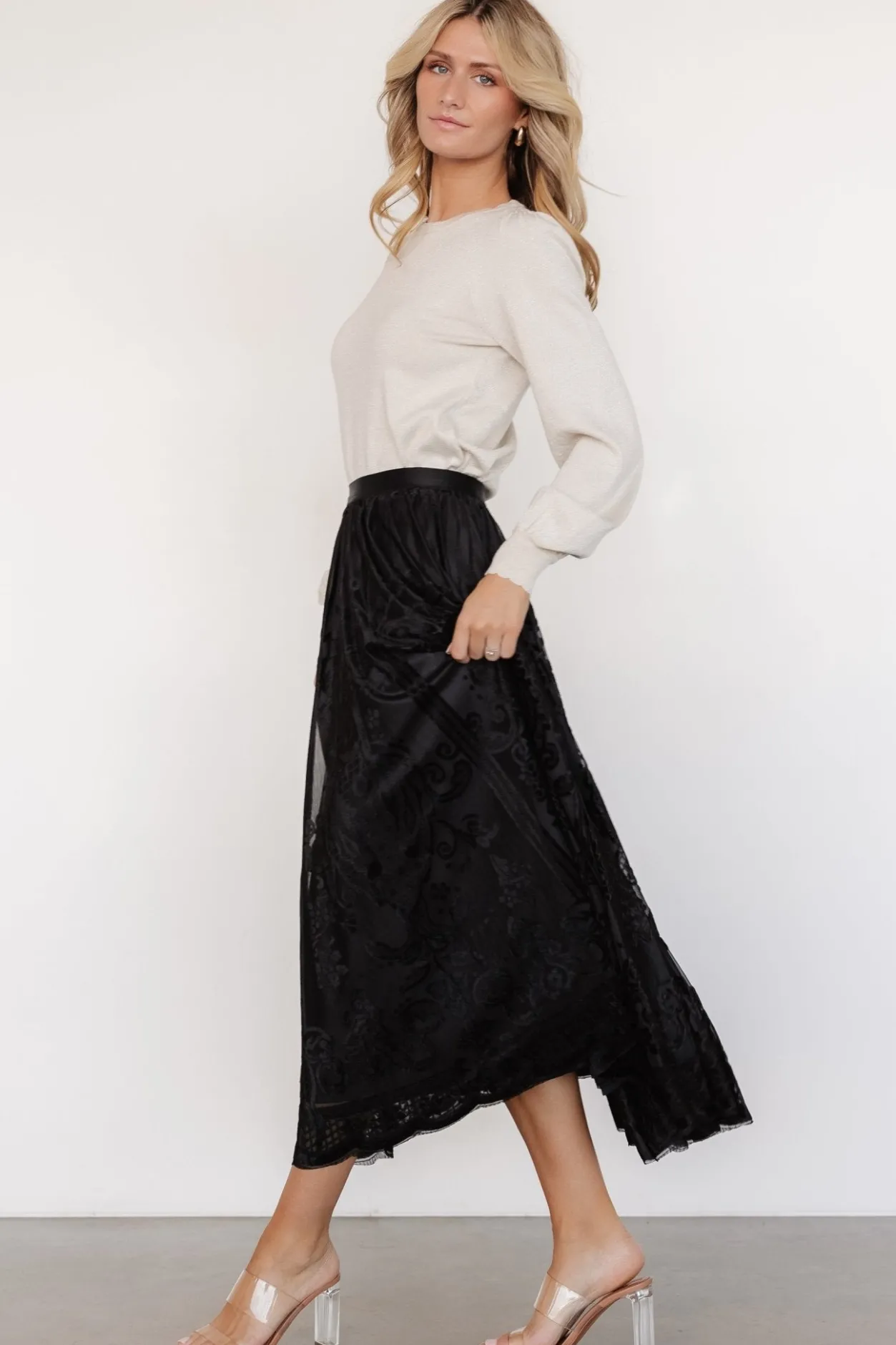 Online Baltic Born Palini Velvet Skirt | Black