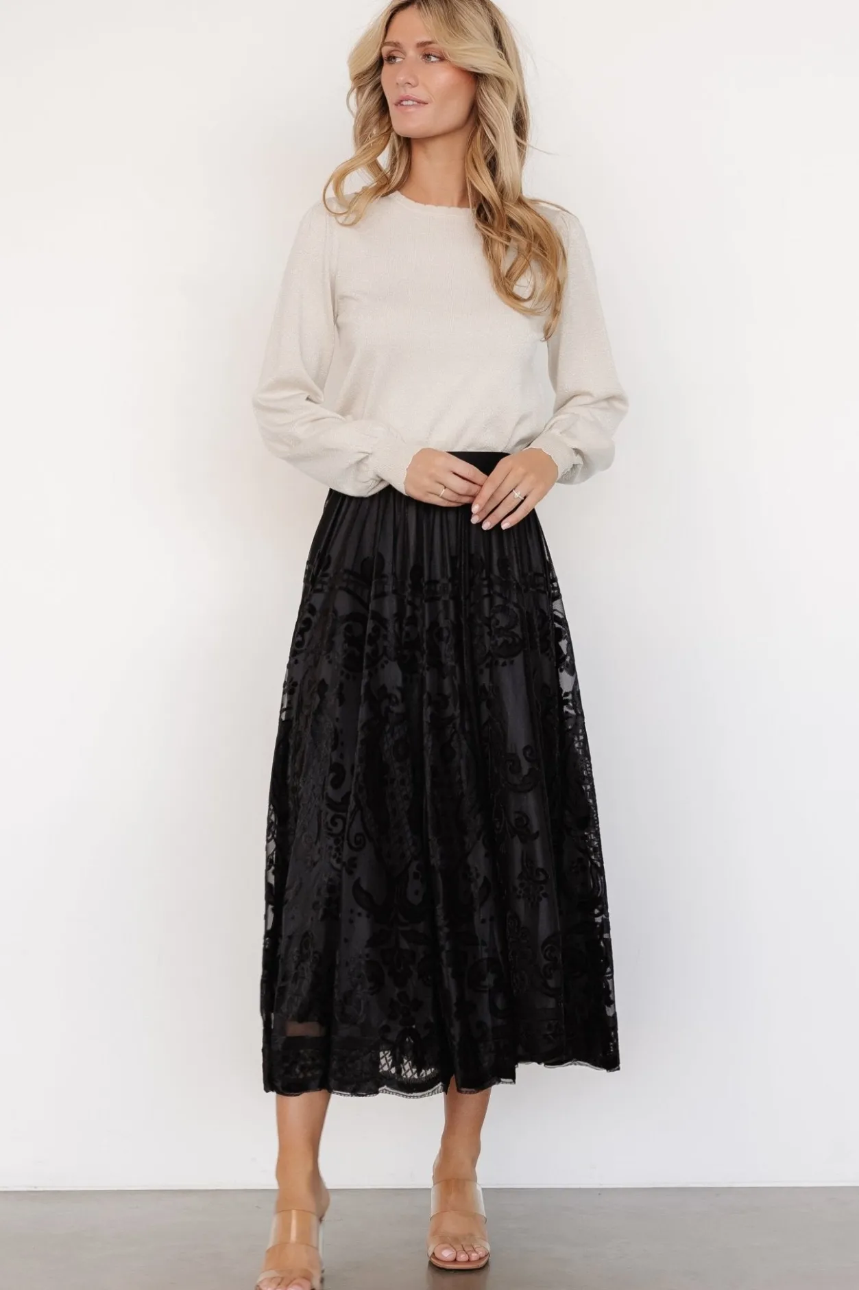 Online Baltic Born Palini Velvet Skirt | Black