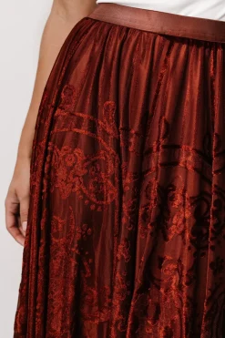Best Baltic Born Palini Velvet Skirt | Rust