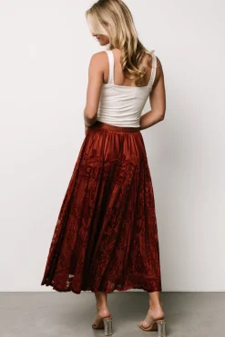 Best Baltic Born Palini Velvet Skirt | Rust