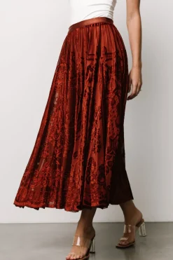 Best Baltic Born Palini Velvet Skirt | Rust