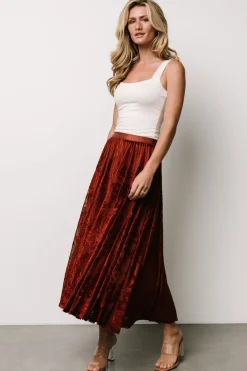 Best Baltic Born Palini Velvet Skirt | Rust