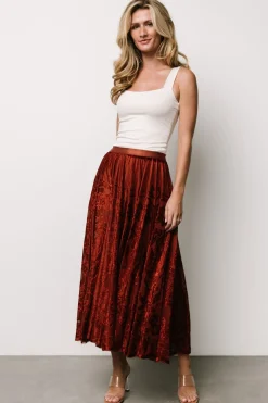 Best Baltic Born Palini Velvet Skirt | Rust