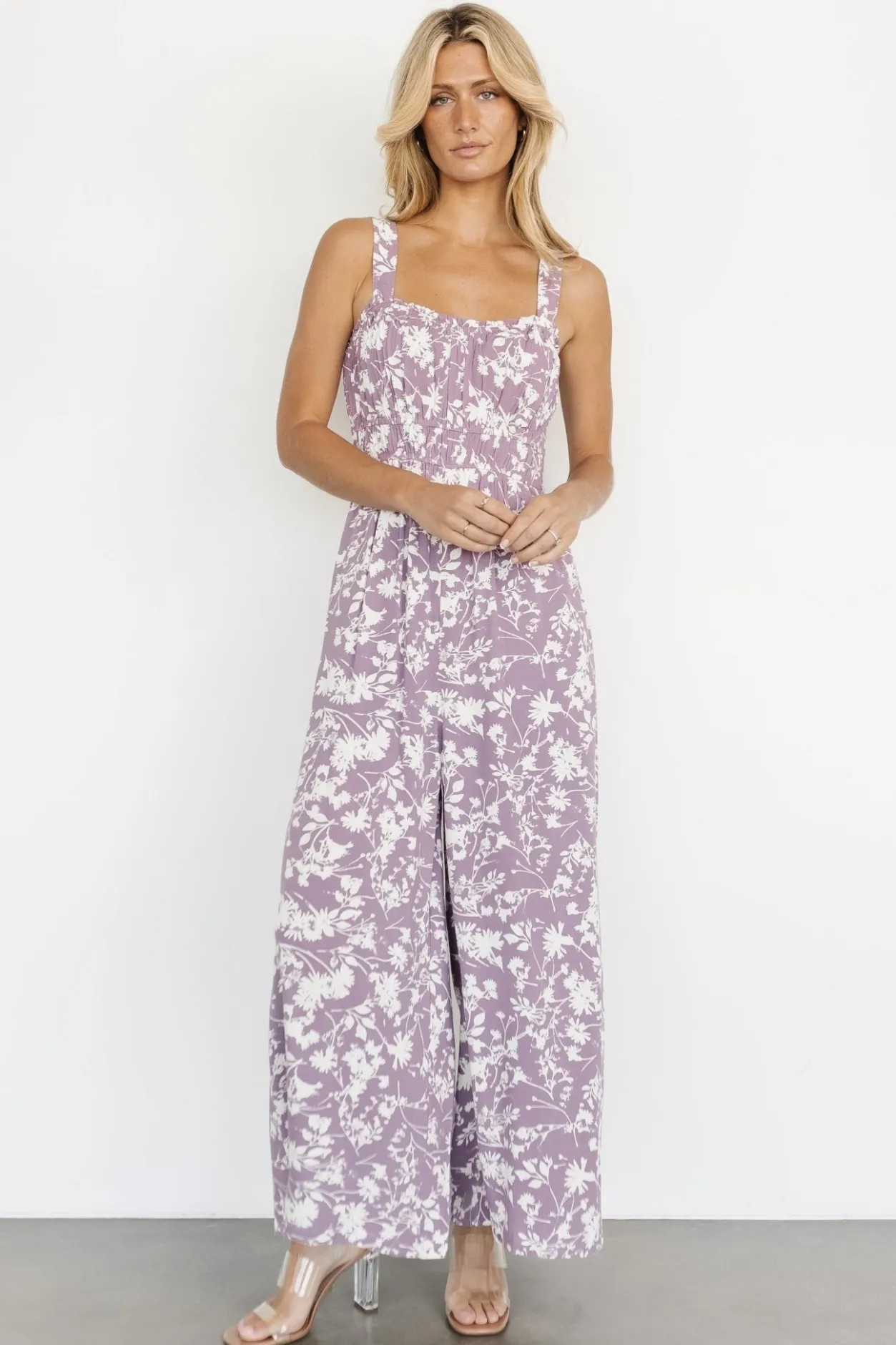 Clearance Baltic Born Palisades Tank Jumpsuit | Lavender Print LavenderPrint