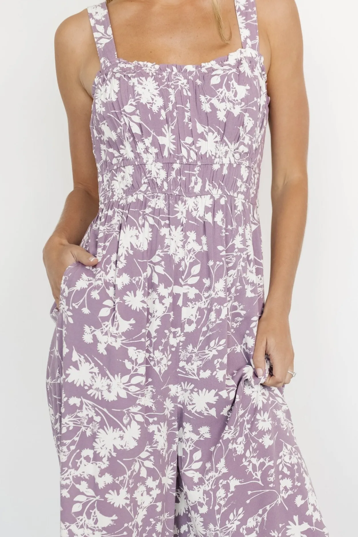Clearance Baltic Born Palisades Tank Jumpsuit | Lavender Print LavenderPrint
