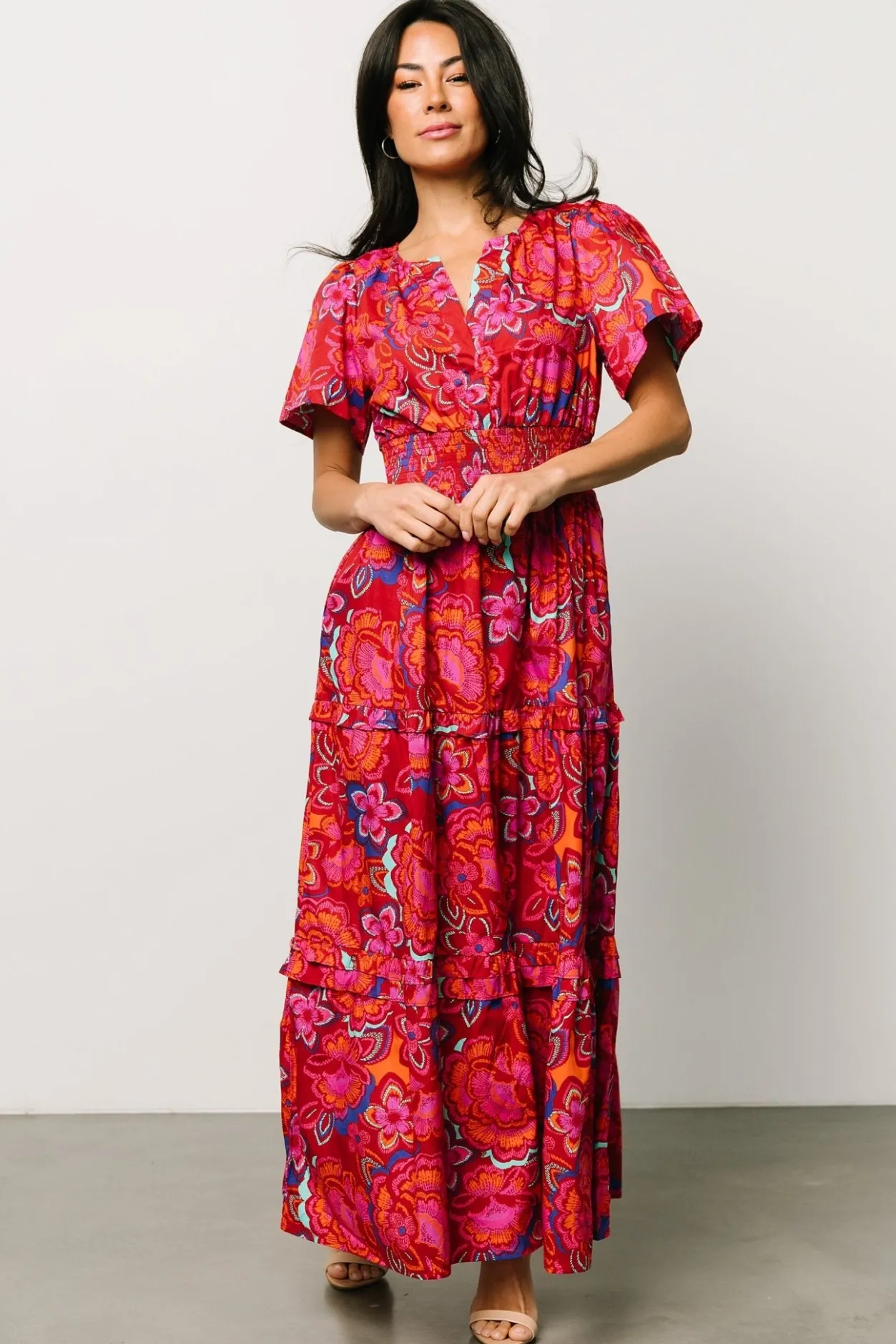 Online Baltic Born Palmer Tiered Maxi Dress | Multi Floral MultiFloral