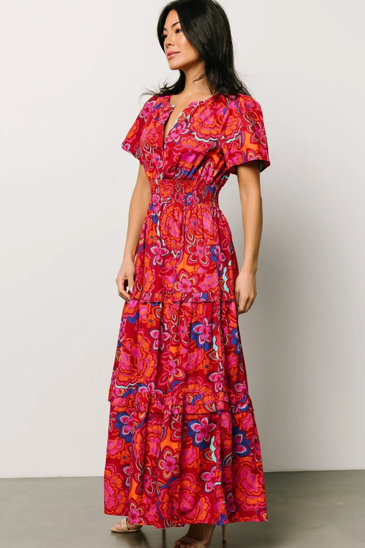 Online Baltic Born Palmer Tiered Maxi Dress | Multi Floral MultiFloral