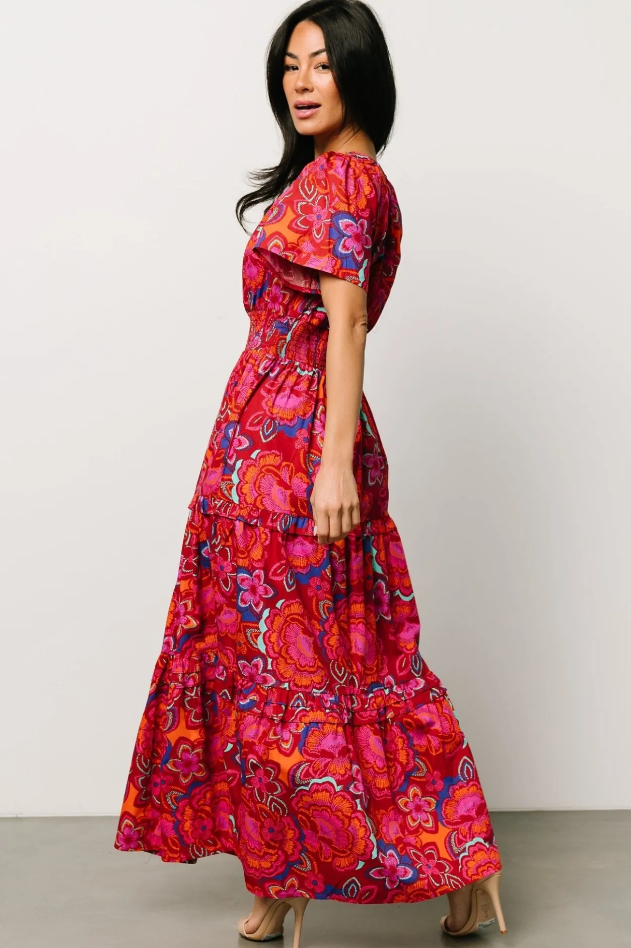 Online Baltic Born Palmer Tiered Maxi Dress | Multi Floral MultiFloral