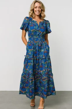Fashion Baltic Born Palmer Tiered Maxi Dress | Cobalt Multi CobaltMulti